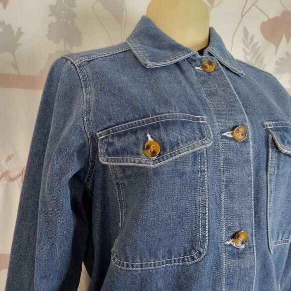 Cavalini denim collection button down shirt size Small - Picture 4 of 10